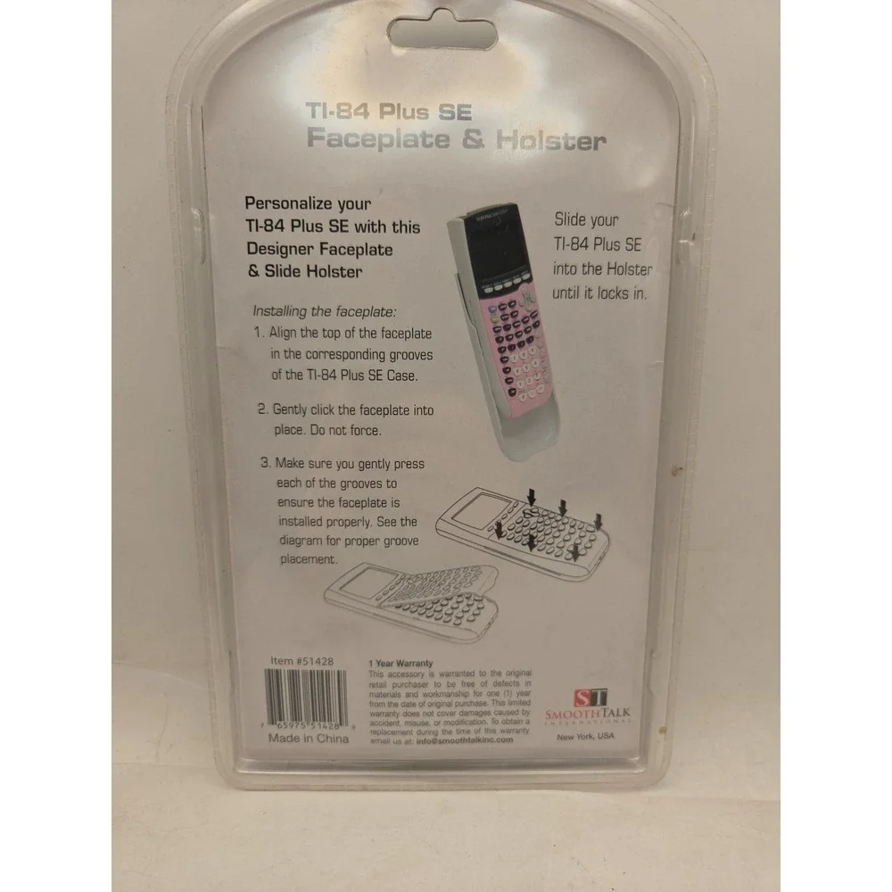 Ti- 84 plus SE Protective Cover Calculator Faceplate & Holster Case SmoothTalk